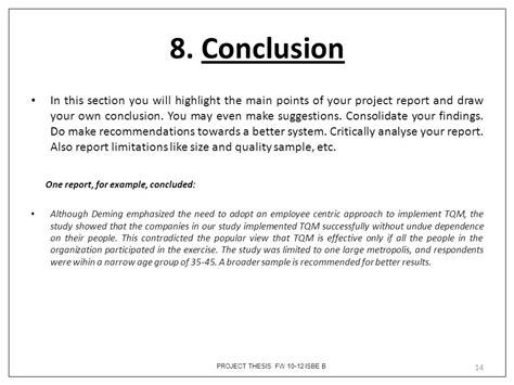 The style of abstracts is. Report conclusion sample