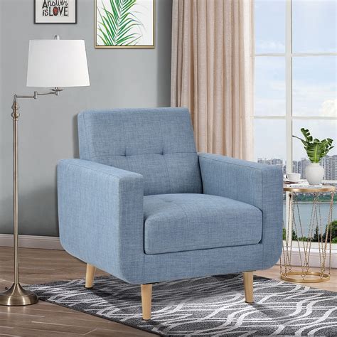 Modern Fabric Single Sofa Chairupholstered Fabric Accent Arm Lounge