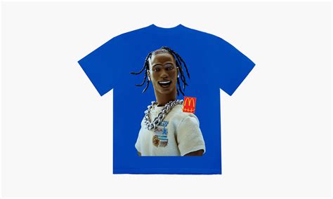 Shop Travis Scott X Mcdonalds Action Figure Series Iii T Shirt Blue