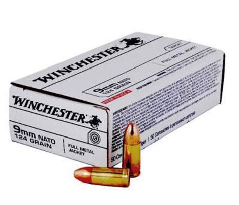 Winchester 9mm Nato Q4318 124 Gr Fmj 50 Per Box