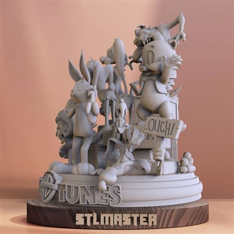 looney tunes diorama 3d print stl file for 3d printing instant download drive link etsy