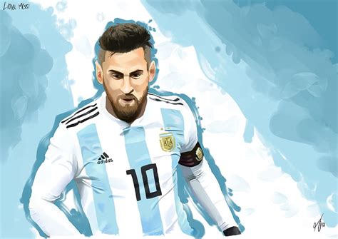 Deportes Dibujo Fútbol Lionel Messi Argentino Fondo De Pantalla Hd