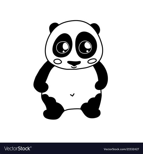Doodle Panda Character Royalty Free Vector Image
