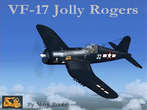 Vf 17 Jolly Rogers Vought F4u 7 Corsair For Fsx