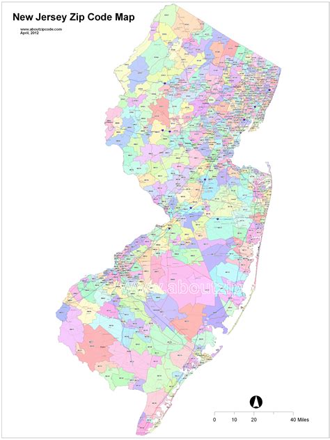 New Jersey Zip Code Map Rocks And Crystals Map
