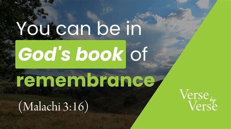 Gods Book Of Remembrance Malachi 316 Youtube
