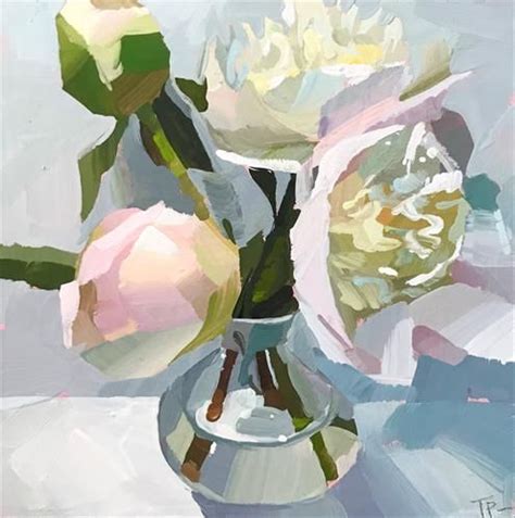 Daily Paintworks Favorite Peonies Original Fine Art For Sale