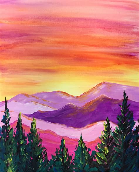 Purple Mountain Majesty Canvas Corks And Forks