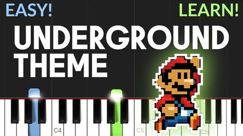 Underground Theme Super Mario Bros EASY Piano Tutorial YouTube