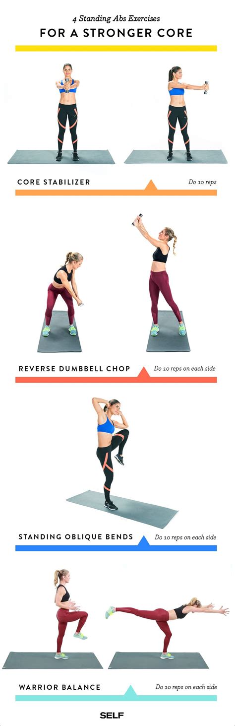 4 Standing Core Exercises That Will Sculpt Your Abs From Every Angle