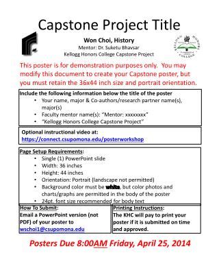 All these psd poster design templates are very easy to customize and update with your content. PPT - ECE 123/124 Capstone Design Project PowerPoint Presentation - ID:3131186