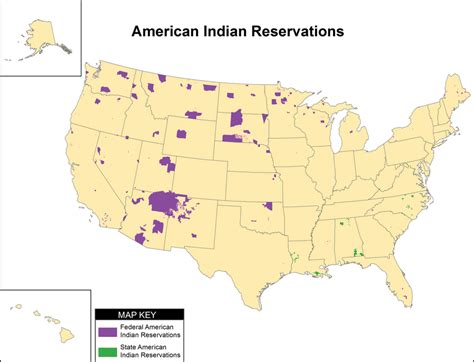 Map Of Federal And State Recognized American Indian Reservations