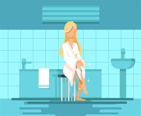 Woman Shaving In Bathroom Ai Svg Vector Uidownload