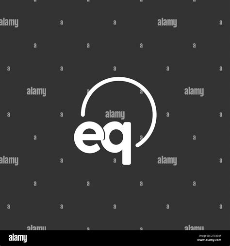 Eq Initial Logo With Rounded Circle Vector Graphic Stock Vector Image