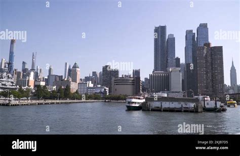 Midtown Manhattan New York City View From Huson River From A