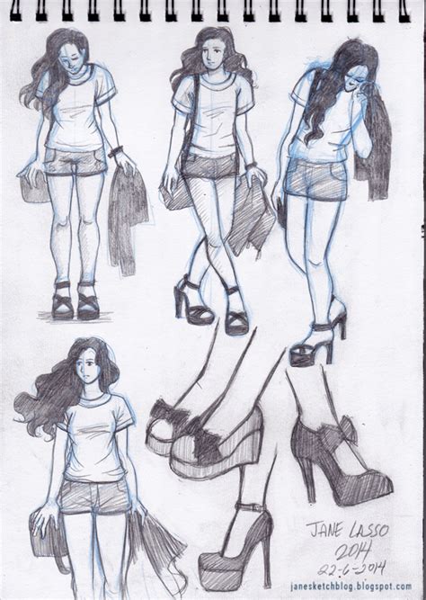 Dibujos Y Sketches De Jane Lasso Dibujo De Poses Y Zapatos A Lápiz