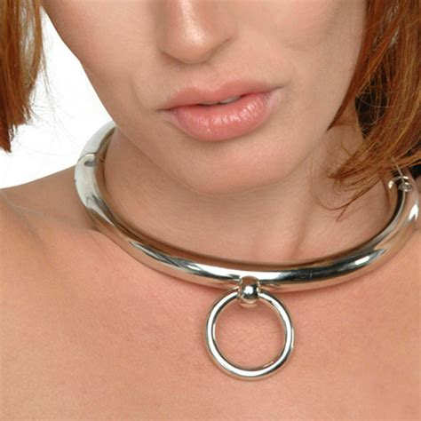 Metal Neck Halsband Mit O Ring Abschliessbar Halsreif Sklavin Bondage Weiblich Ebay
