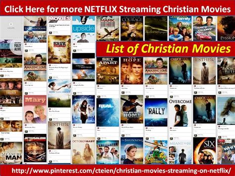 Here is a selection of christian movies on netflix covering historical christianity (the while not strictly not a movie, in fact, it isn't a movie at all, but no list of christian content on netflix would be complete get the very best of android authority in your inbox. Watch these Christian movies streaming on Netflix ...
