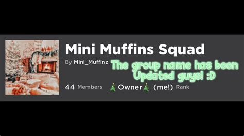 My Roblox Group Name Has Been Updated D Youtube