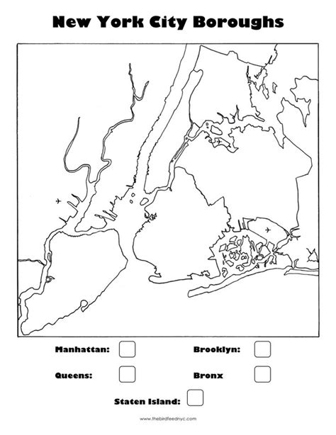 New York City Boroughs Coloring Activity For Kids Color