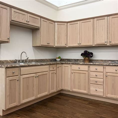 Unfinished surface can be stained or painted. Oak Unfinished Kitchen Cabinet | Home Outlet