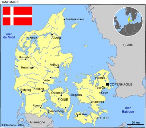 Danemark Carte Touristique