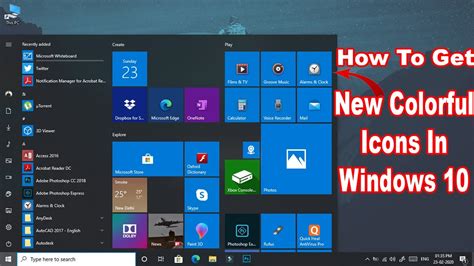 How To Get New Icons In Windows 10 Youtube