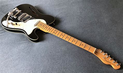 Fender Av 90s Telecaster Thinline 1997 Rare Black Double Reverb
