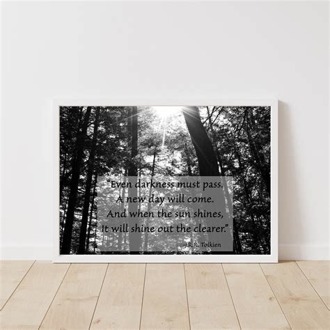 Samwise Gamgee Quote Even Darkness Must Pass Jrr Tolkien Etsy