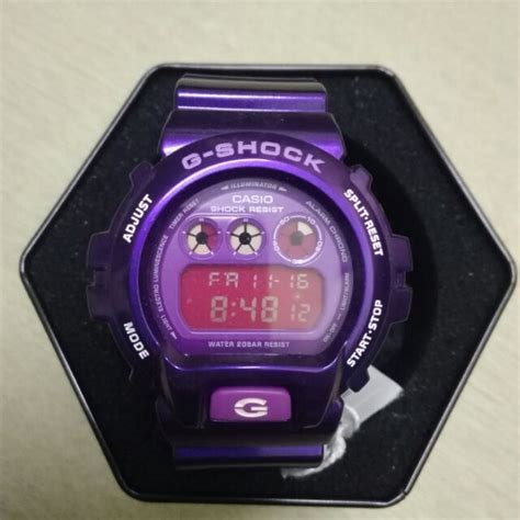 Purple and white crazy color g shock model number dw 6900sc 1 condition authentic brand new with original box and instructions special features shock resist 200m water. g shock dw6900 cc6 purple original | Shopee Malaysia