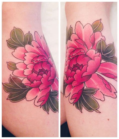 My Peony Thigh Tattoo Thigh Tattoo Tattoos Flower Tattoo