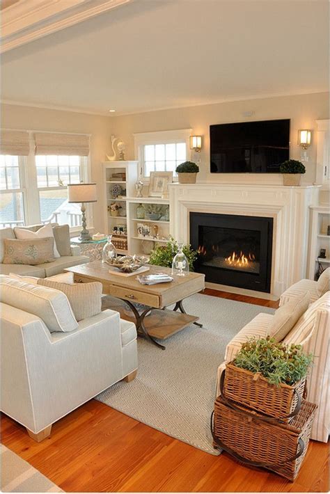 Interior rooms for business trips of workers. 20 Lovely Living Rooms with Fireplaces | Farm house living ...