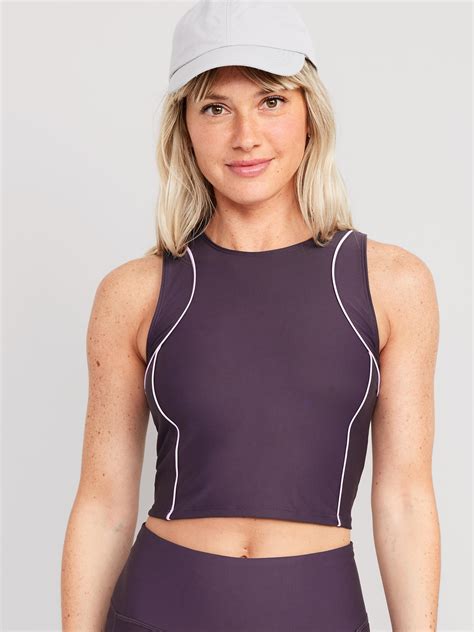 powersoft cropped tank top for women old navy