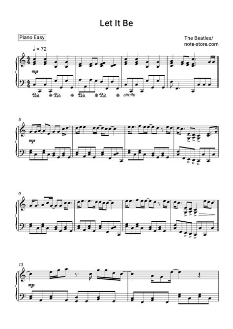 Easy Piano Let It Be Music Sheet Let Jesus Come Into Your Heart Easy