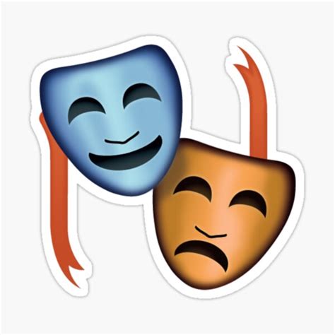 Theatre Emoji Pattern Sticker For Sale By Backgroundsmia Redbubble