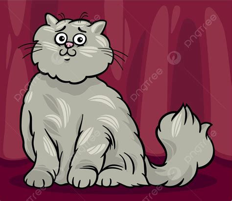 Persian Cat Cartoon Illustration Mascot Tail Persian Cat Vector Mascot Tail Persian Cat Png