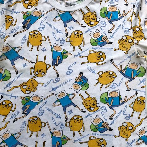 Adventure Time Full Print T Shirt Merchandise Finn And Jake Etsy