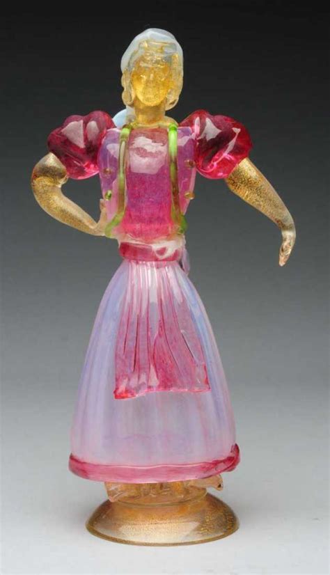 Italian Murano Glass Lady Figurine