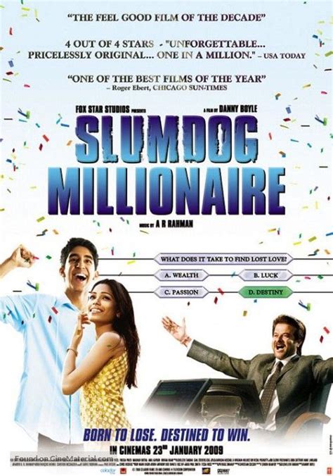 Jamal malik is an impoverished indian teen who becomes a contestant on the hindi version of 'who wants to be a millionaire?' but, after he wins. Watch online slumdog millionaire full movie with english ...