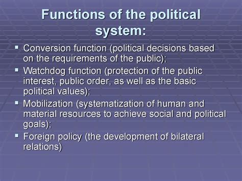 The Political System Lesson 4 Online Presentation