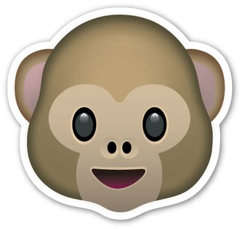 Monkey Face Emoji Stickers Monkey Emoji Emoticon