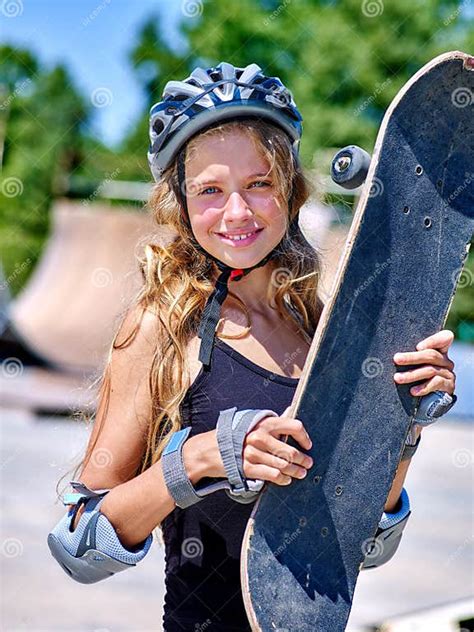 Teen Girl Rides His Skateboard Stock Image Image Of Girl Blue 72616833