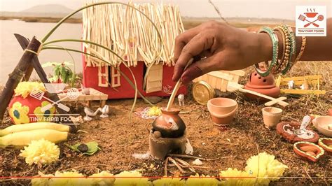 Miniature Village Style Sweet Pongal Miniature Cooking Mini Foodkey