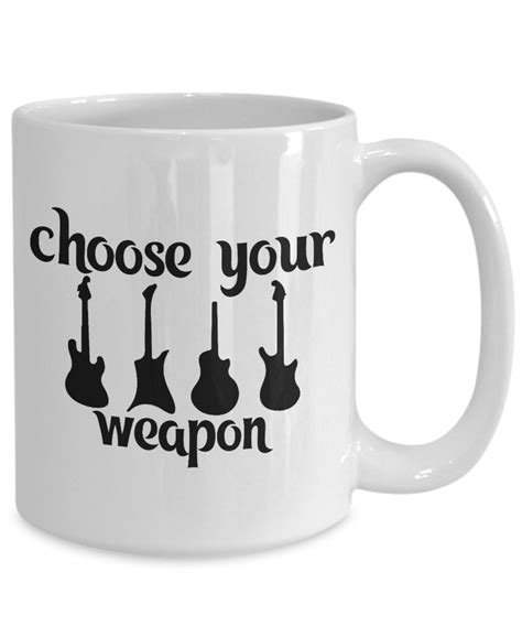 You have music at your fingertips. Guitar player funny mug Choose Your Weapon gifts large | Etsy
