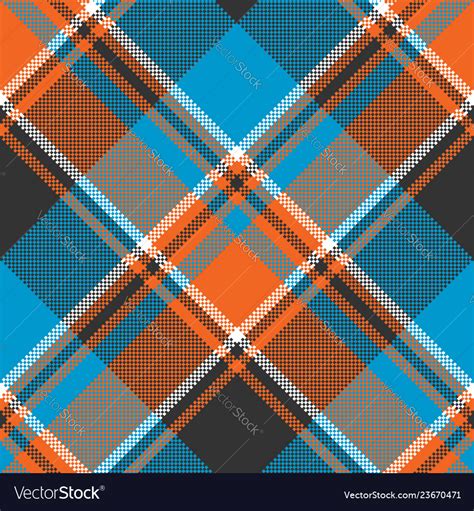 Orange Blue Fabric Texture Seamless Pattern Vector Image