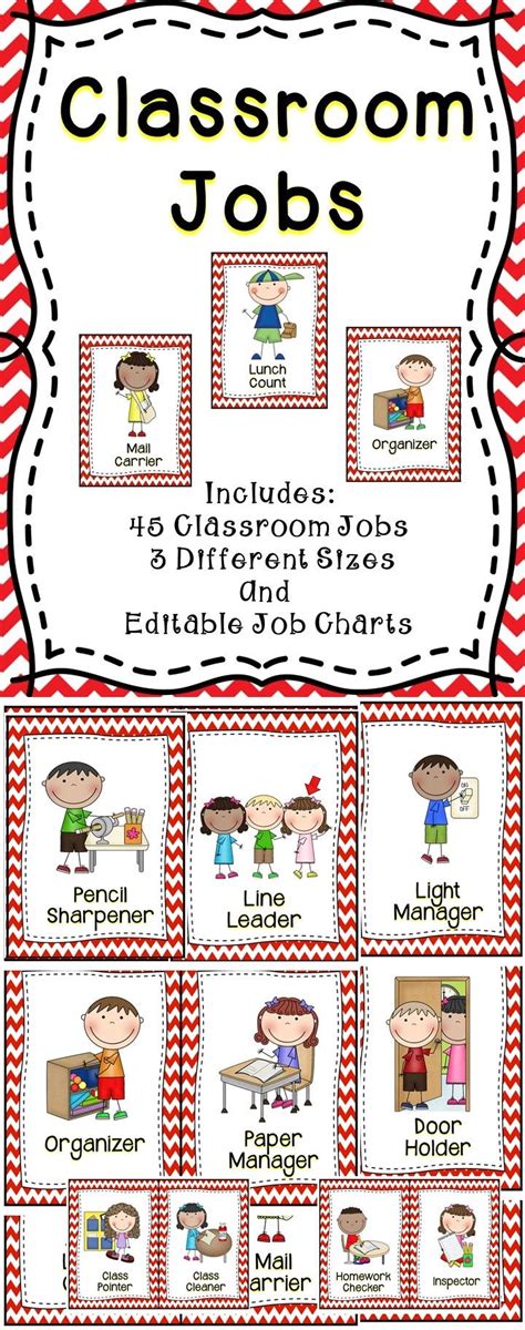 Classroom Jobs Keep Your Classroom Organized Throughout The Year With