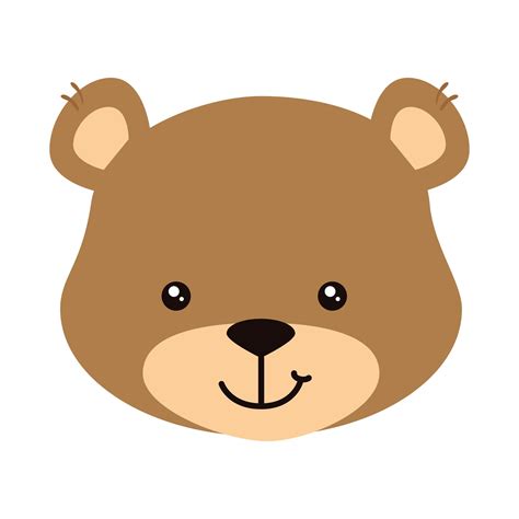 Face Of Cute Teddy Bear Isolated Icon 4833773 Vector Art At Vecteezy
