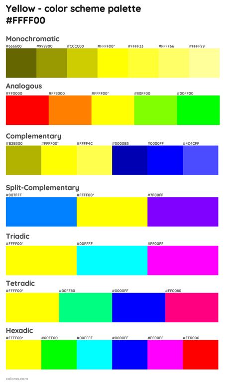 Yellow Color Palettes