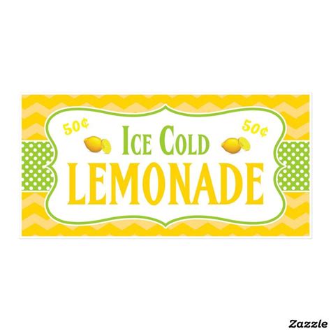 Polka Dot Lemonade Stand Sign Banner Kids Lemonade Stands Lemonade