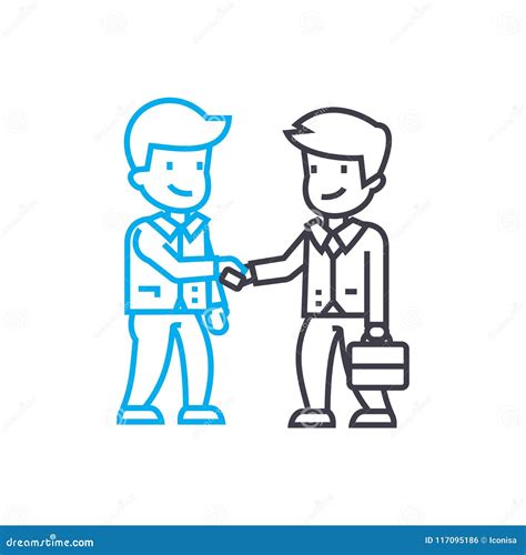 Making A Deal Linear Icon Concept Making A Deal Line Vector Sign
